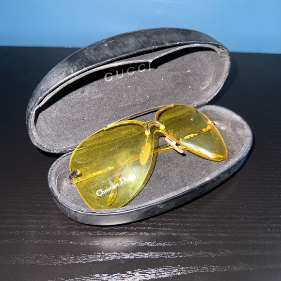 Dior Sunglasses with Vibrant Yellow Lenses